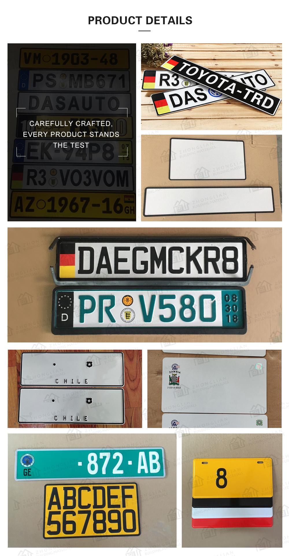 Wholesale Car Number Letter Metal Licence Plate Frame