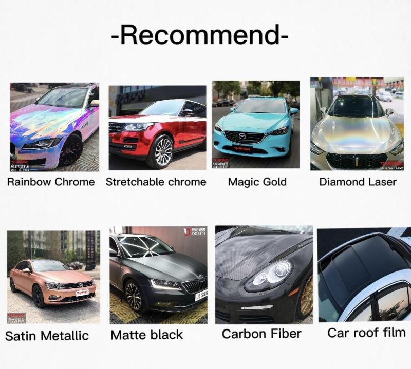 Guangzhou Factory Wholesale Satin Metallic Chrome Vinyl Chrome Car Wrap Vinyl Car Body Decoration Vinyl Film