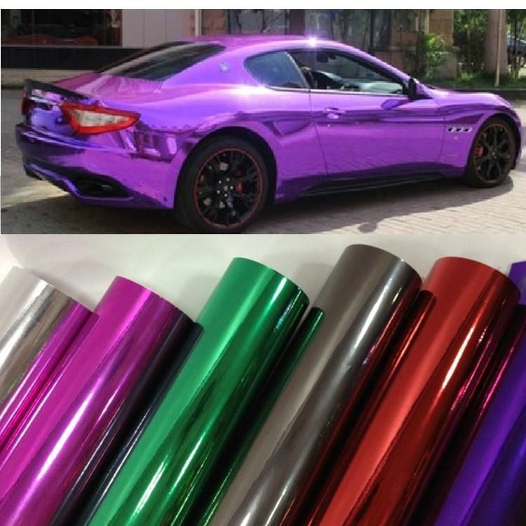 1.52*28m Bubble Car Body Stickers Chrome Vinyl Wrap