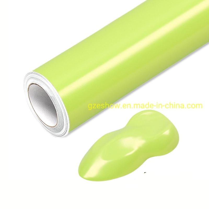 Metal Flash Fluorescence Yellow Roll Stickers Car