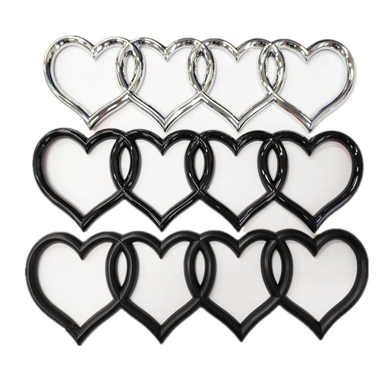 New Heart-Shaped ABS Plastic Custom Logo Front Badge Car Emblem