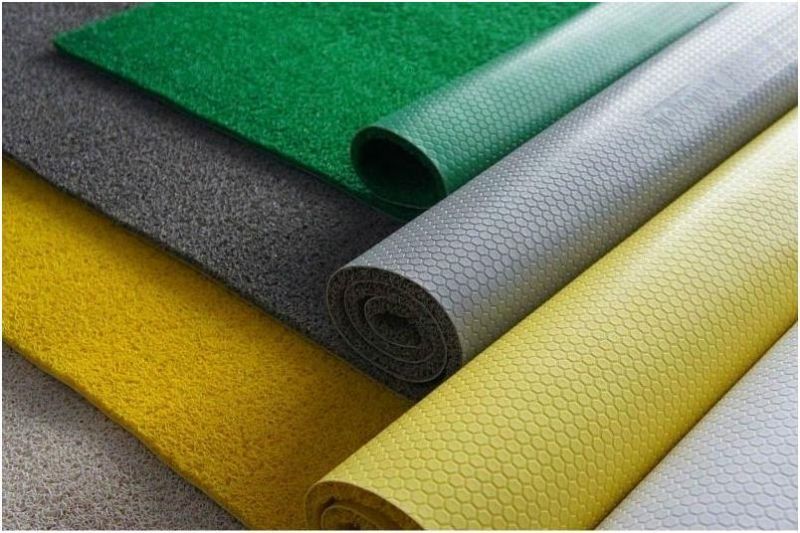 PVC Coil Mat, PVC Coil Sheet with Yellow, White, Red, Green, Blue, Black (3A5011)