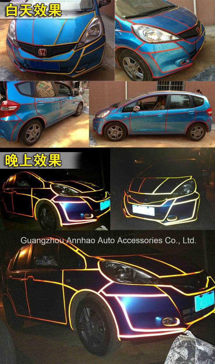 High Intensity Diamond Grade Car Body Reflective Tape Sticker Sheet 1cm *45.7m