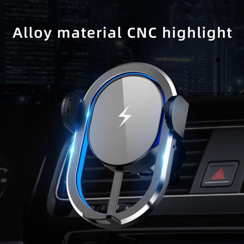 Class Mirror Car Wireless Charger Mount Holder 15W Automatic Function for iPhone for Samsung