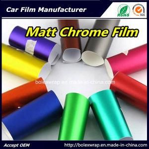 Promotion Low Price Car Matte Chrome Film Ice Car Sticker, Chrome Wrap Vinyl Sticker