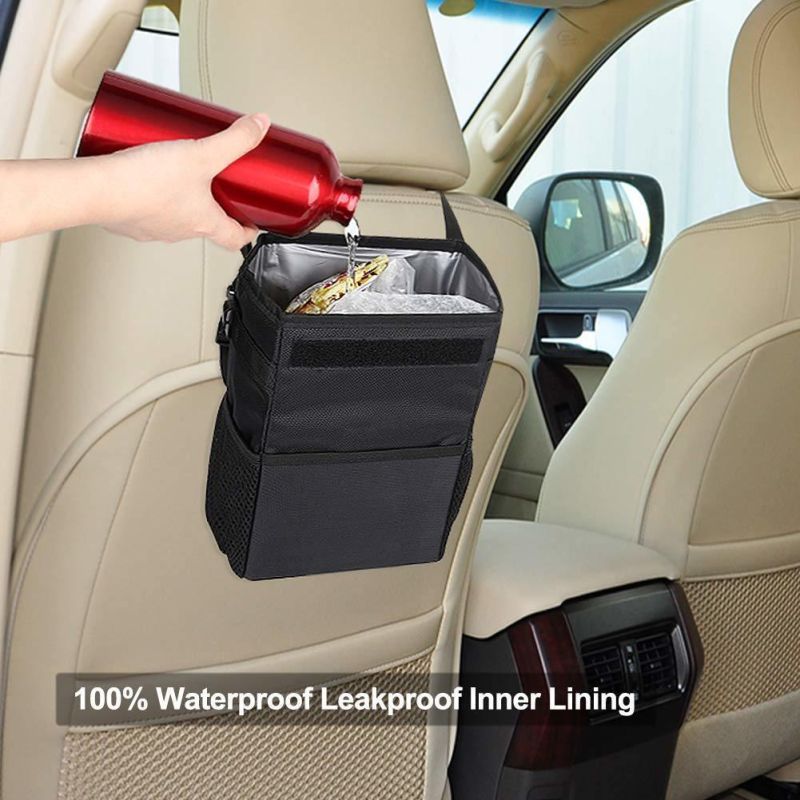 Car Accessory Back Seat Organizer with Garbage Can