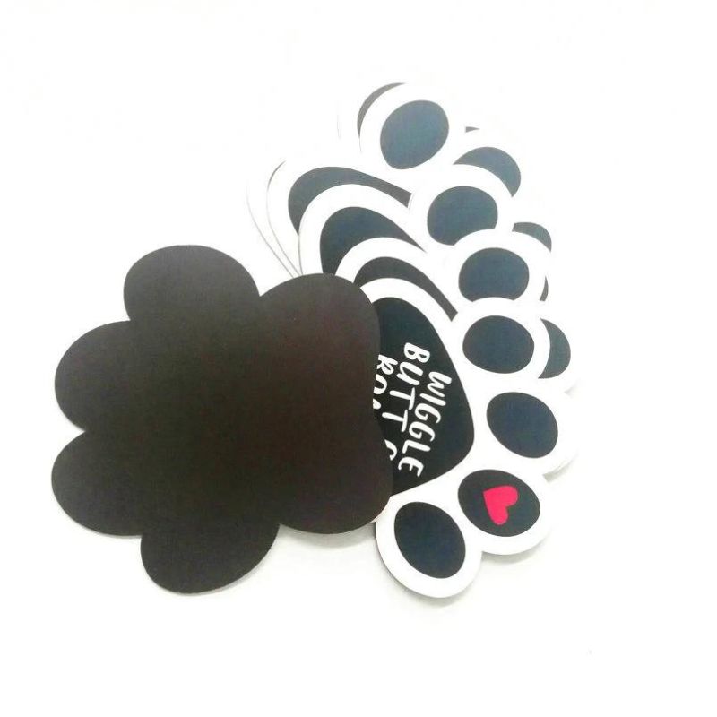 American Flag Oval with Paw Print Car Magnet