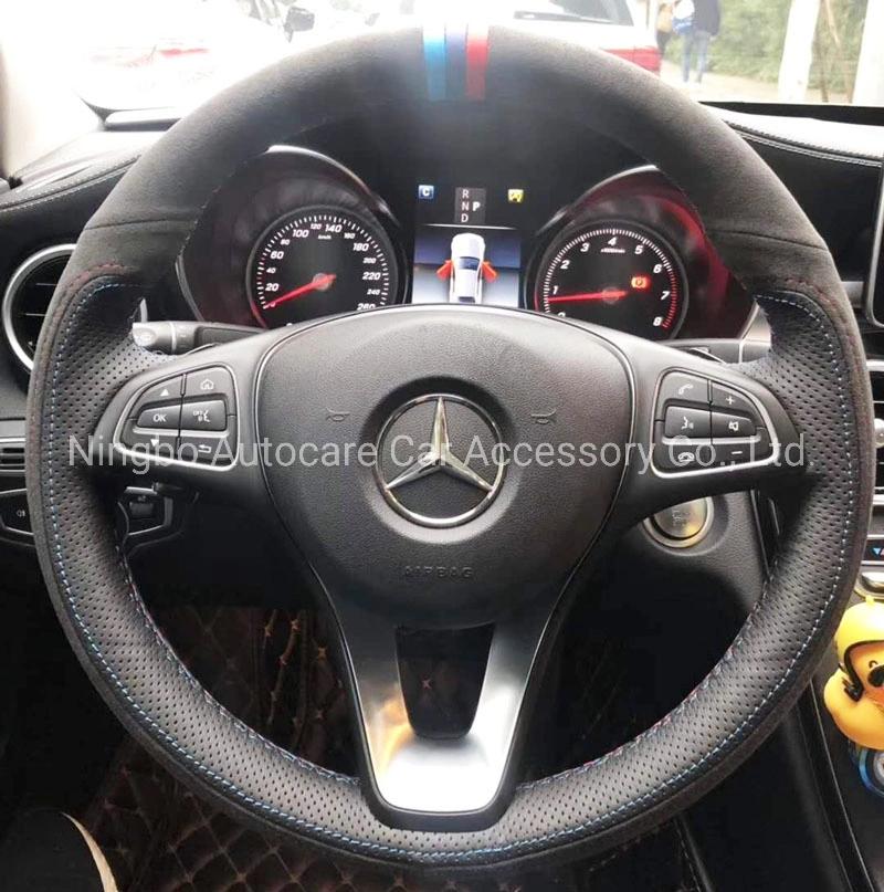 Hot Fashion Leather Sewing Steering Wheel Cover