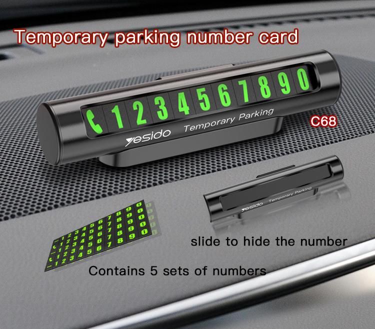 Privacy Protection Temporary Auto Mobile Phone Number Card Car Parking Number Plate