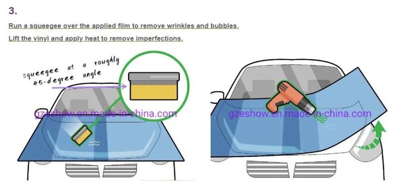 Rainbow White Car Vinyl Wrapping Film