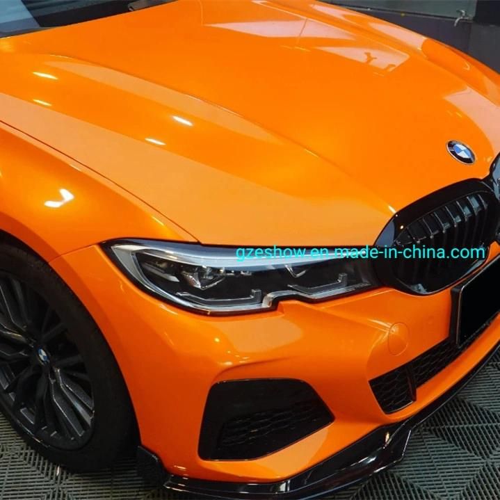 Wholesale Car Body Glossy Orange Car Wrap