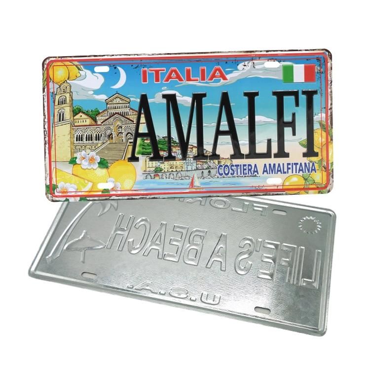 Home Decorative Car Number Aluminum License Plate Custom Souvenir License Plate