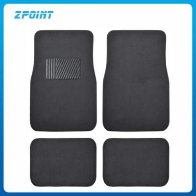 New Black Universal Carpet Floor Mat 4PC Heavy Duty Set