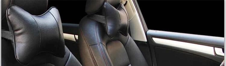 Black PU Car Headrest Pillow