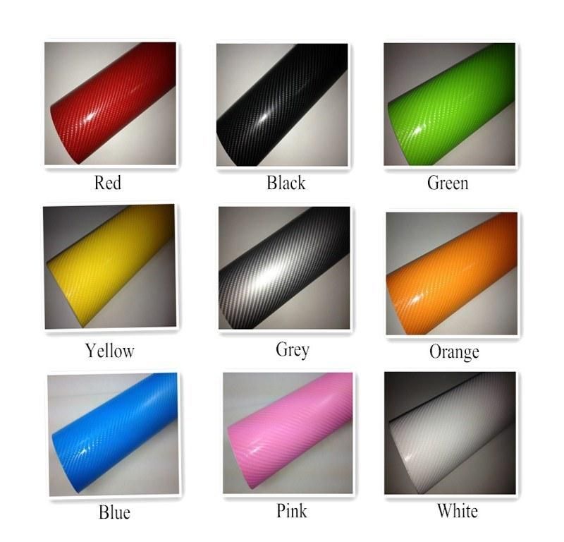 Black 4D Carbon Wrap Carbon Fibre Vinyl Roll Glossy 4D Carbon with Air Release