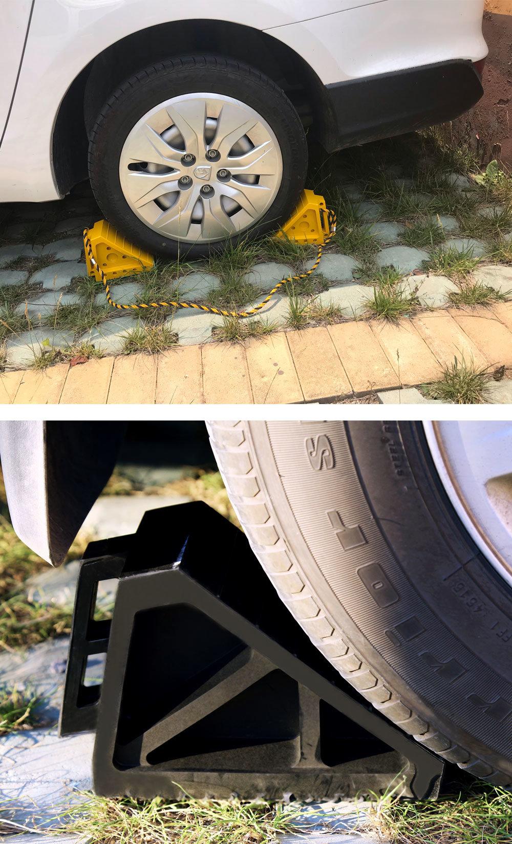 Rubber Wheel Chocks with Rope