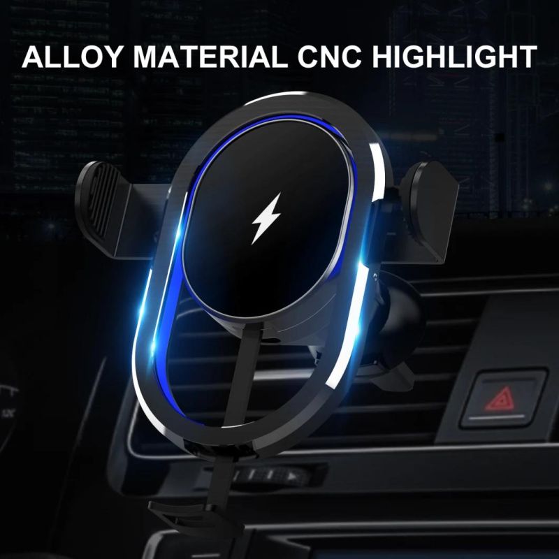 R1 Infrared Sensor Automatic Clamping Cell Phone Super Charger 15W Fast Charging Magnetic Car Holder Qi Wireless Car Charger