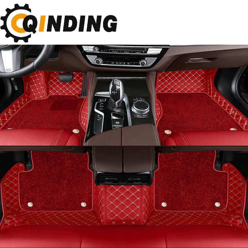 Waterproof Wear Leather Anti Slip 5D Red Car Floor Mat