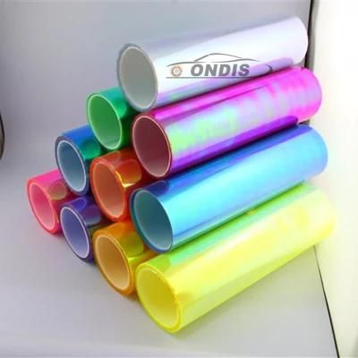 0.3X9m Auto Light Wrap Color Changeable Headlight Chameleon Vinyl Film