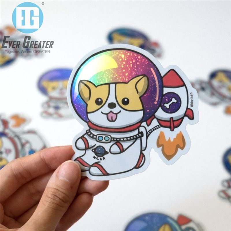 Custom Reflection Rainbow Holographic Stickers Label Adhesive Laser Prismatic Hologram Sticker