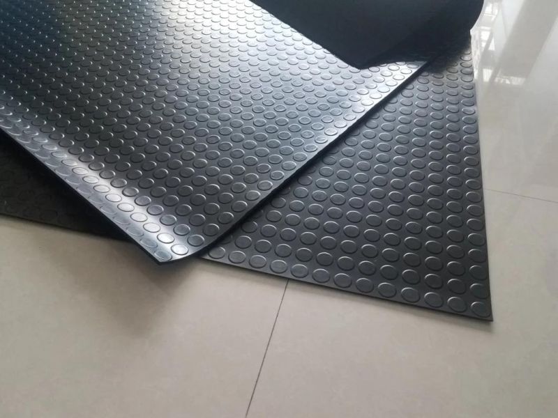 Custom Anti-Slip Rubber Sheet, Rubber Mat, PVC Coil Mat, PVC Coil Roll with Foam Backing (3A5012)