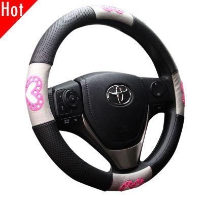 Cool Fashion Girl Diamond Auto Interior Universal Steering Wheel Cover 80465