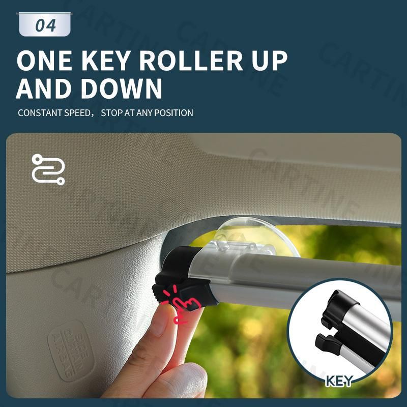 Front Windshield Roller Car Sunshade Auto Sun Shade 1200mm