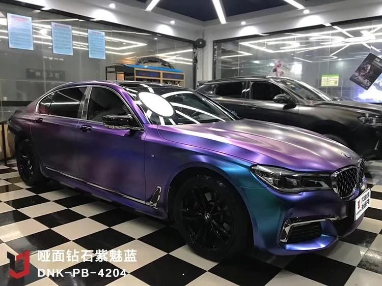 2021 New Glossy Matte Diamond Chameleon Foil Fashion Design Shining Color Change Vinyl Sticker Car Wrap Film