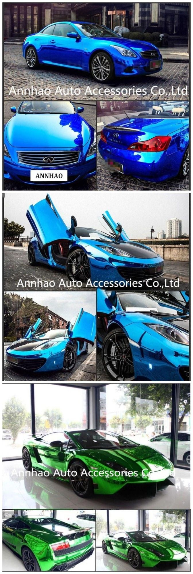 Wholesale Car Decoration Sticker Mirror Chrome Vinyl Wrap