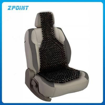Car Accessory Wood Beads Massage Seat Cushion Black