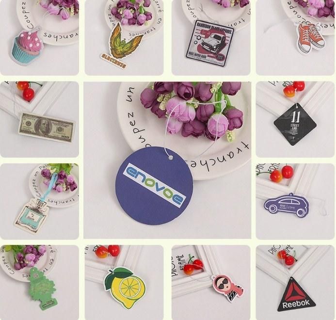 Customized Logo Car Scents Refresh Paper Car Air Fragrance Paper Car Perfume Hanging Air Freshener Scent