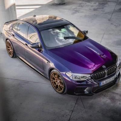 Tsautop Pet Backing 1.52*18m Super Glossy Metallic Midnight Purple Car Wraps