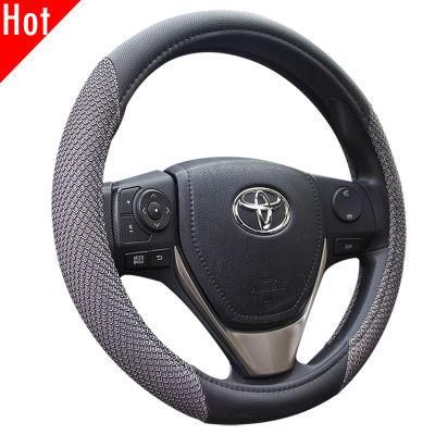 Cooling Anti Slip Mesh and PU PVC Car Universal Popular Steering Wheel Cover 80500