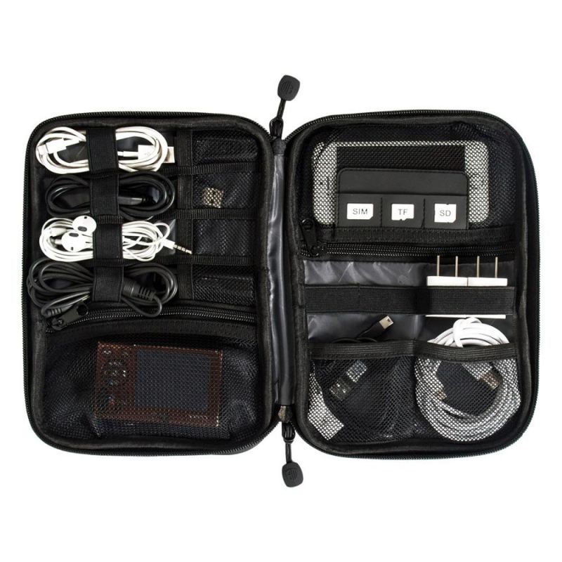 Distributor New Accessories Nylon Mens Travel USB Cable Organizer Bag for Electronic