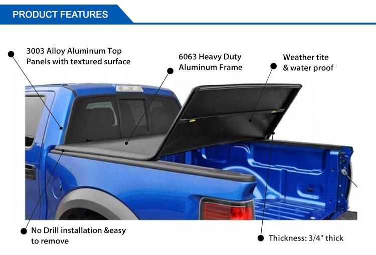 Tonneau Cover RAM1500 6.5FT Soft Tri-Fold Roll up Car Parts Truck Tonneau Cove