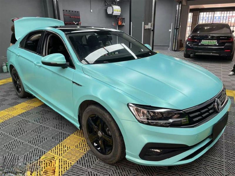 Satin Metallic Tiffany Blue Vinyl Wrap Film Car Sticker