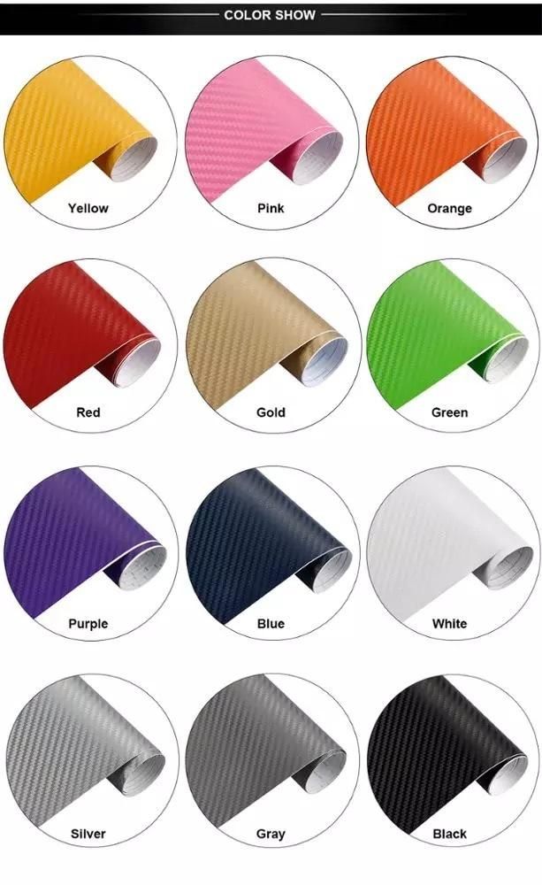 1.52*30m Adhesive 3D Carbon Fiber Vinyl Car Wrap Vinyl for Car Body