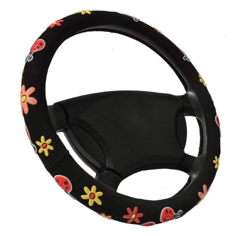 Automotive Women Embroidery Cute Car Steering Wheel Cover