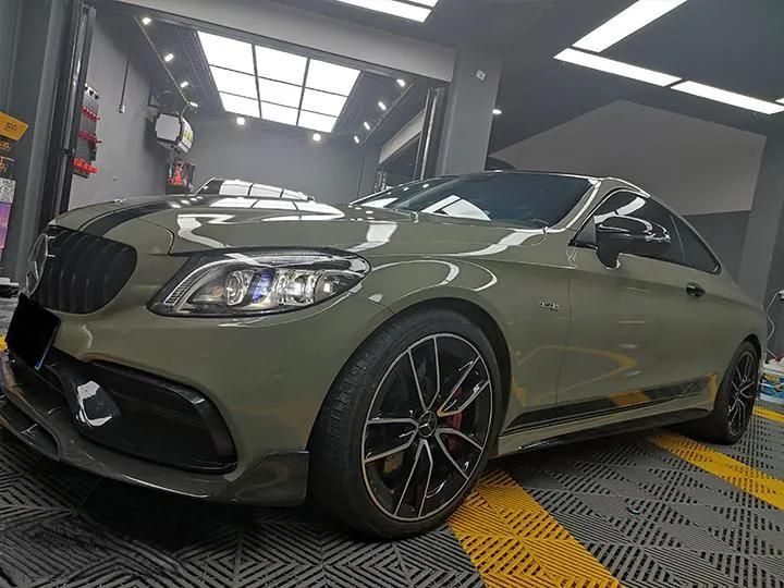 Crystal Khaki Green Car Wrap Vinyl Film Chrome Plating