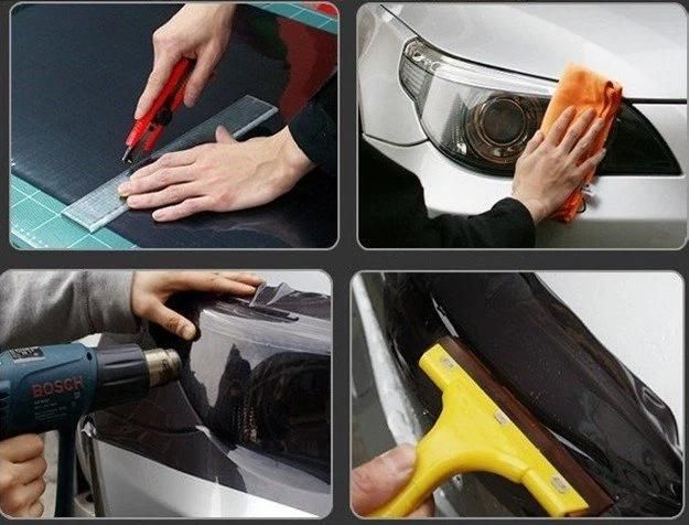 Car Wrap Tinting Headlight Taillight Fog Light Vinyl Smoke Film