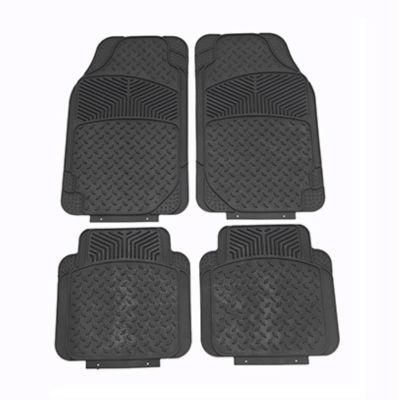 Universal Rubber Car Floor Mats 4PCS-All Weather Protection - Trimmalbe Semi-Custom Fit