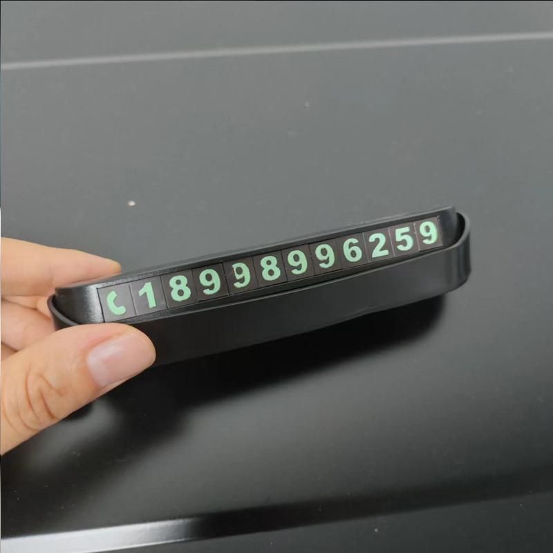 Temporary Parking Card Car Phone Number Plate Hidden Switch