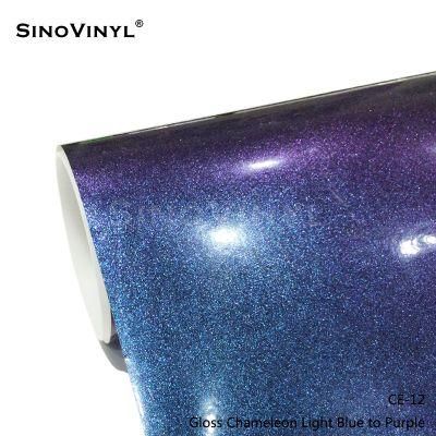 SINOVINYL 1.52X18M/5X59FT Chameleon Electro Car Decoration Color Changing Vinyl Film