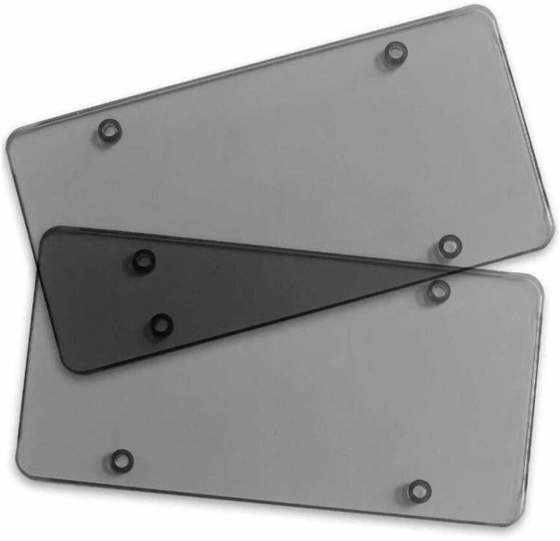 Car Accessories Unbreakable Gray Flat License Plate Cover