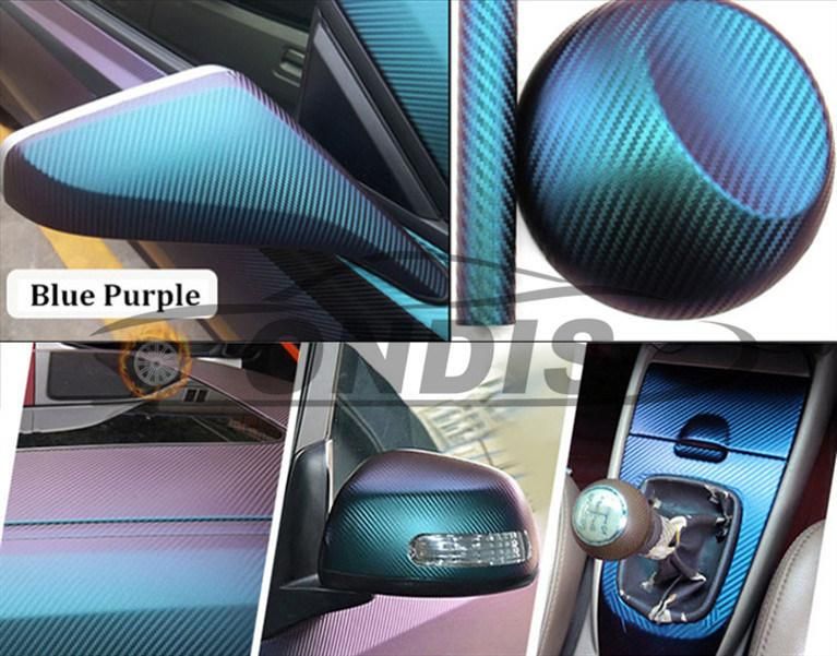 Chameleon 3D Carbon Fiber Vinyl Film Wrap Foil Auto Car Truck Body Decoration Sticker Motorcycle Car Styling