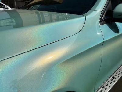 Diamond Laser Tiffany Car Wrapping Film Green Vinyl Stickers