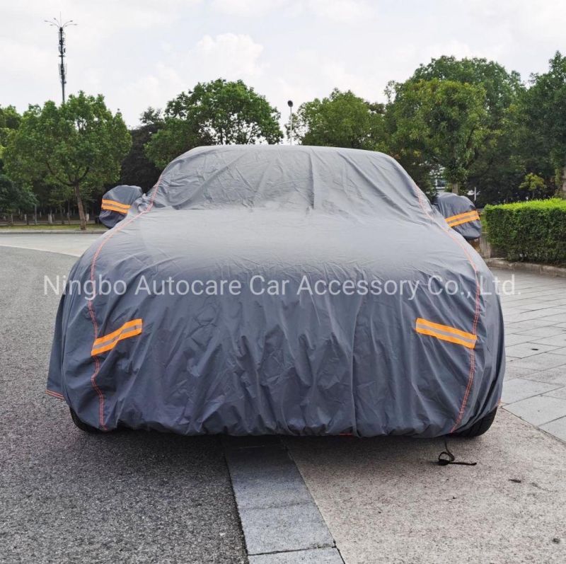 Newest Design 250g PEVA and PP Cotton Car Cover with Reflectors