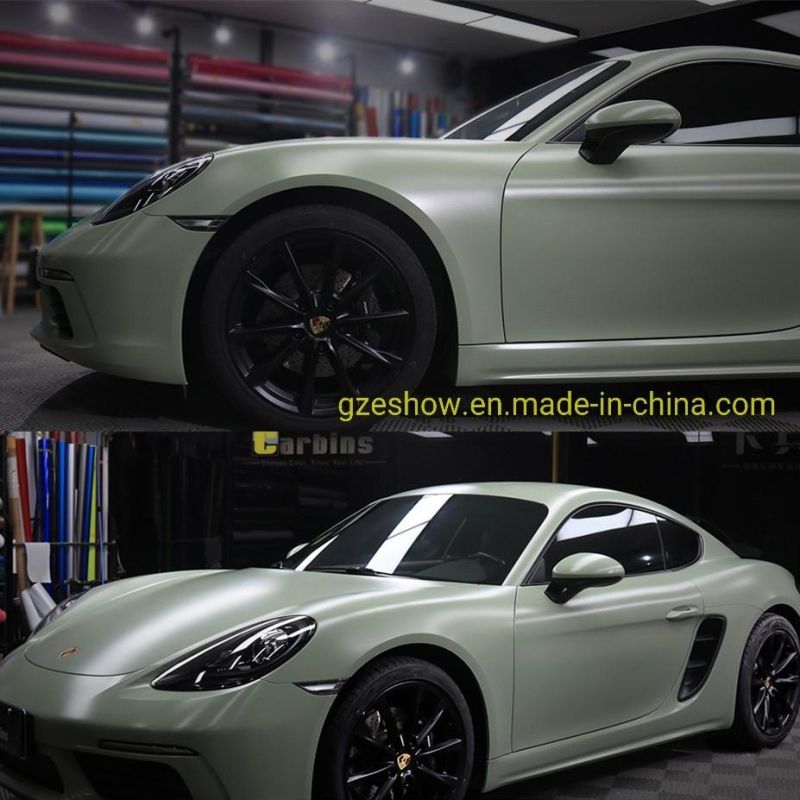 Matte Green Vinyl Wrap Car Body Color Changing Sticker