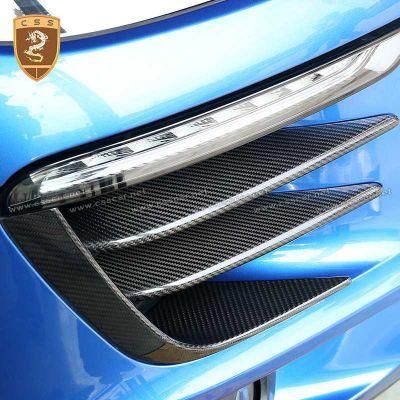 for Pors-Che Macan 3K Twill Weave Carbon Fiber 95b Fog Lights Frame Trim