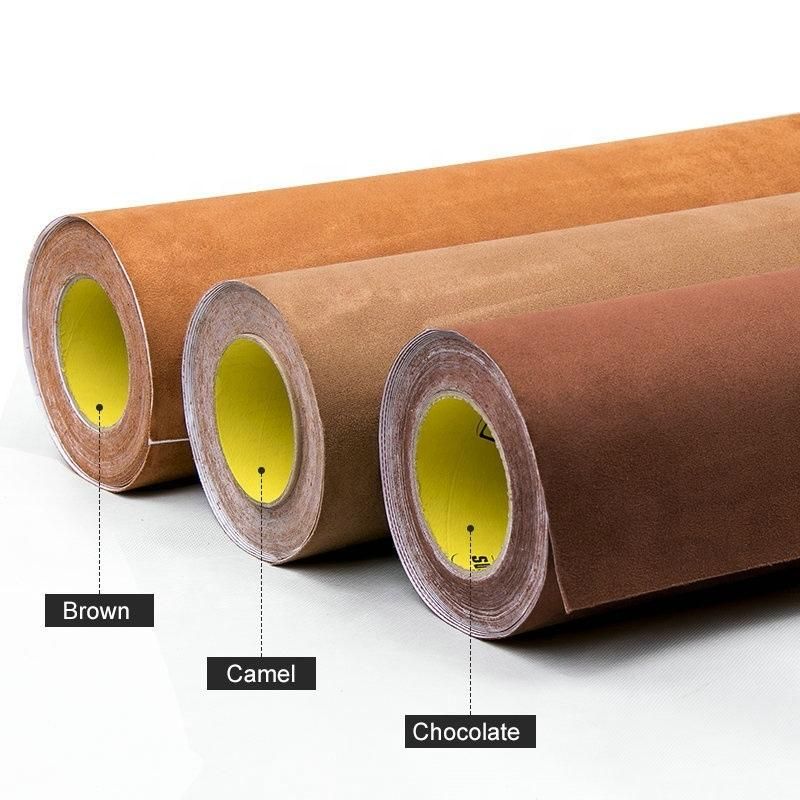 Auto Vinyl Rolls Camel Fabric Velvet for Car Wrap Brown Film